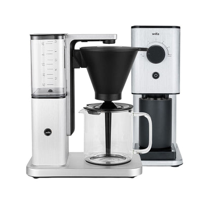 Wilfa Zense Alux Coffee Maker (Brushed Aluminium) and Zense Alux Coffee Grinder Bundle